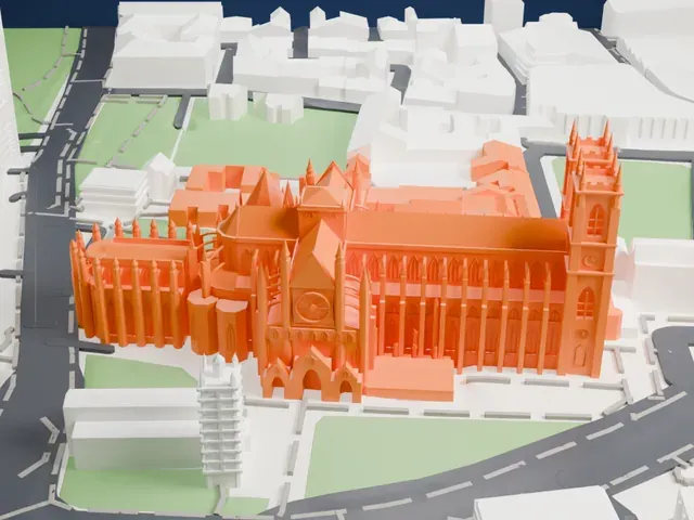 Westminster Abbey model, North view