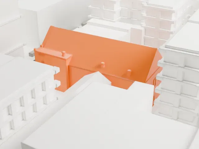 Westside Theatre model, East view