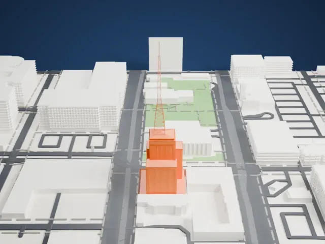 Westward Ho model, North view
