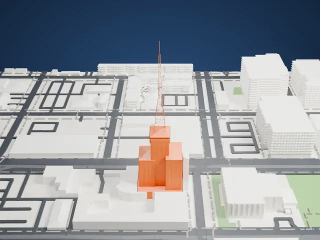 Westward Ho model, West view