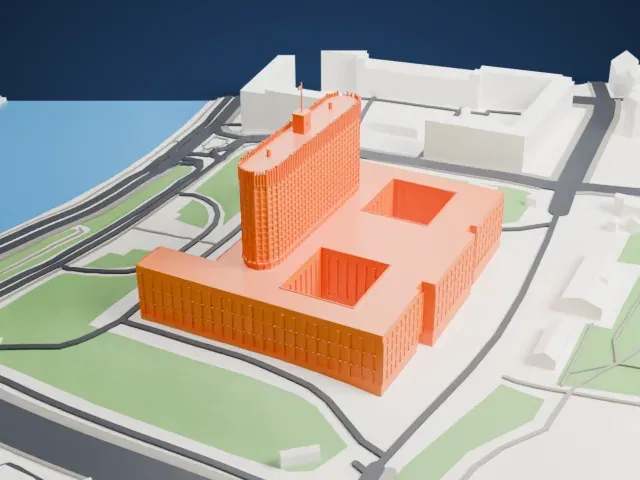 White House (Moscow) model, East view