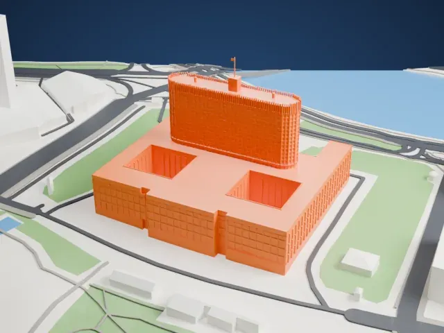 White House (Moscow) model, North view
