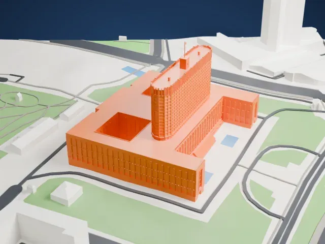 White House (Moscow) model, West view