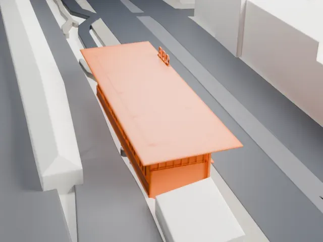 Wien Meidling railway station model, East view