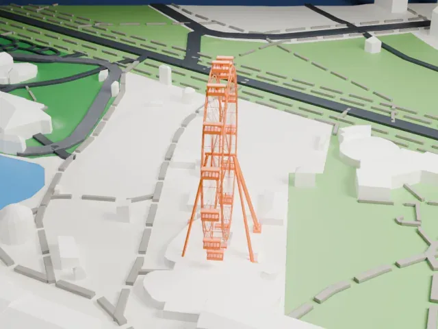Wiener Riesenrad model, North view