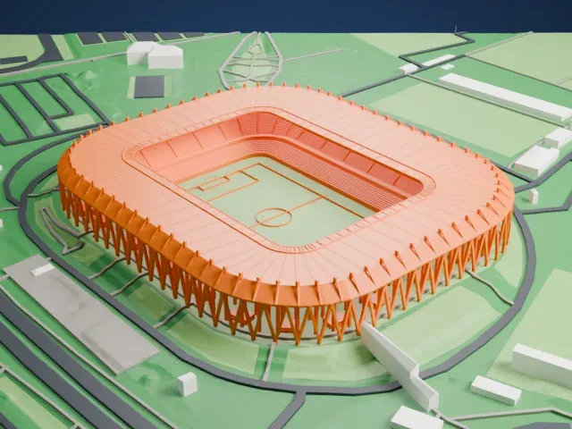 Wildparkstadion model, North view