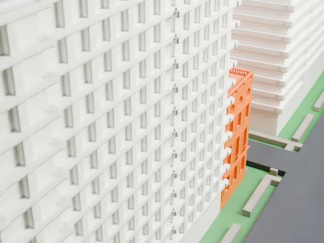 Willard D. Straight House model, North view