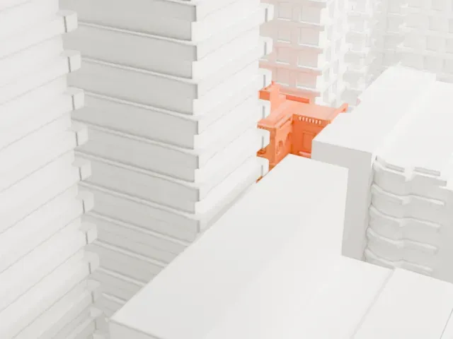 Willard D. Straight House model, South view