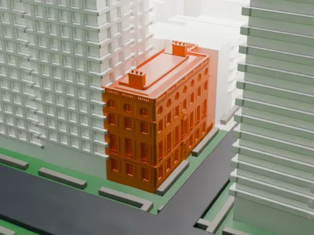Willard D. Straight House model, West view