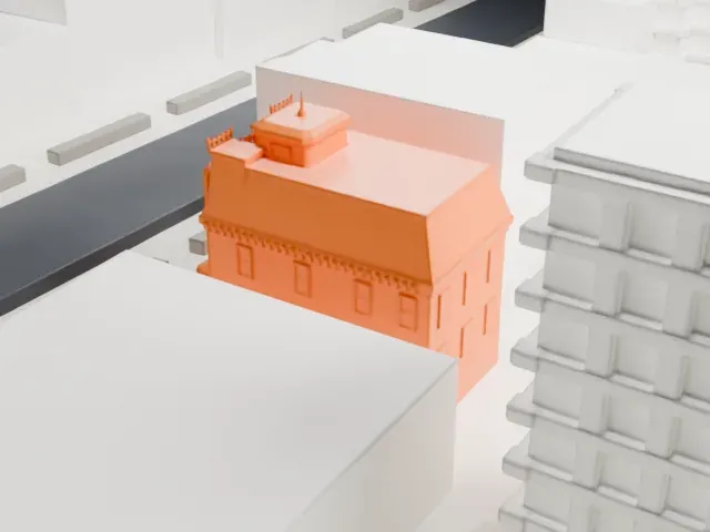William B. Cronyn House model, East view