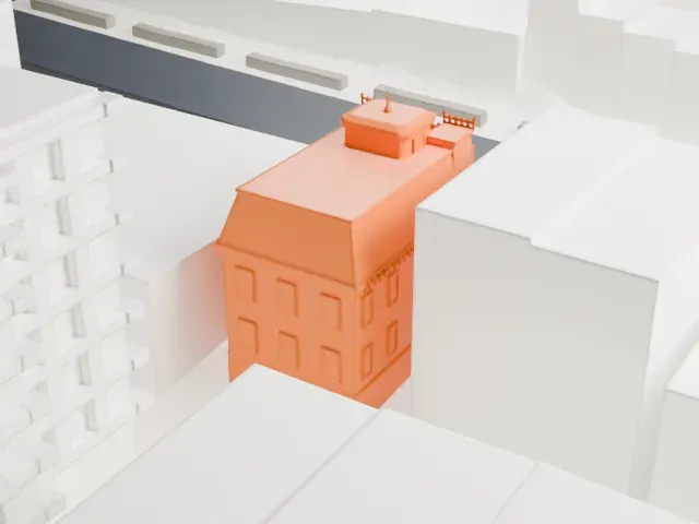 William B. Cronyn House model, North view