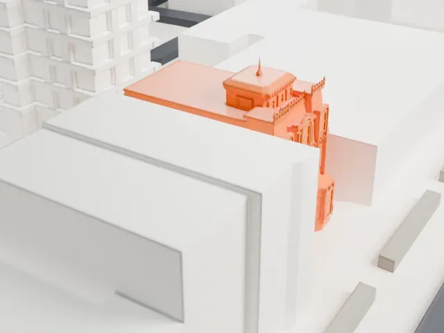 William B. Cronyn House model, West view