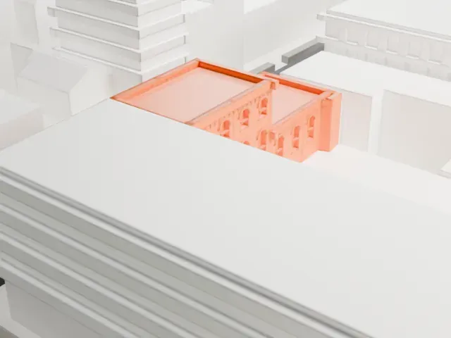 William Ulmer Brewery model, North view