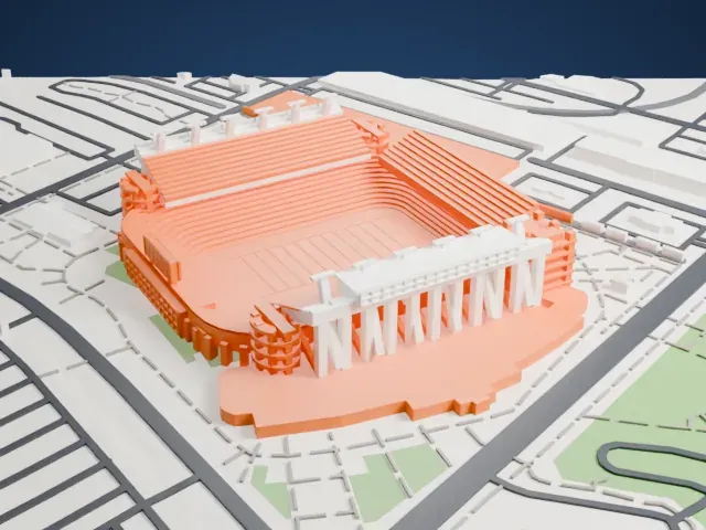 Williams-Brice Stadium model, West view