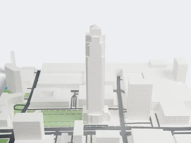 Williams Tower model, East view
