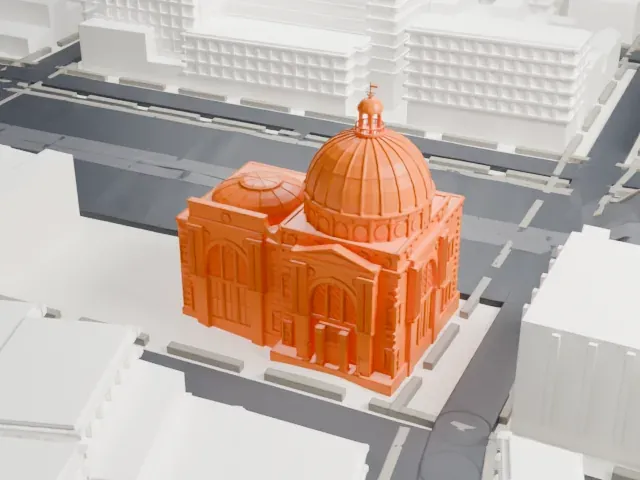 Williamsburgh Savings Bank Building, 175 Broadway model, South view