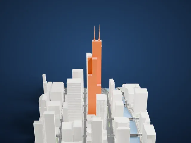Willis Tower model, North view