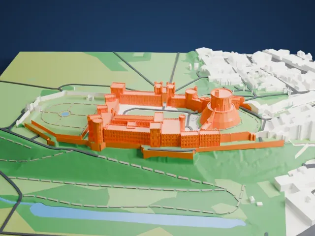 Windsor Castle model, North view