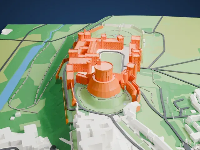 Windsor Castle model, West view