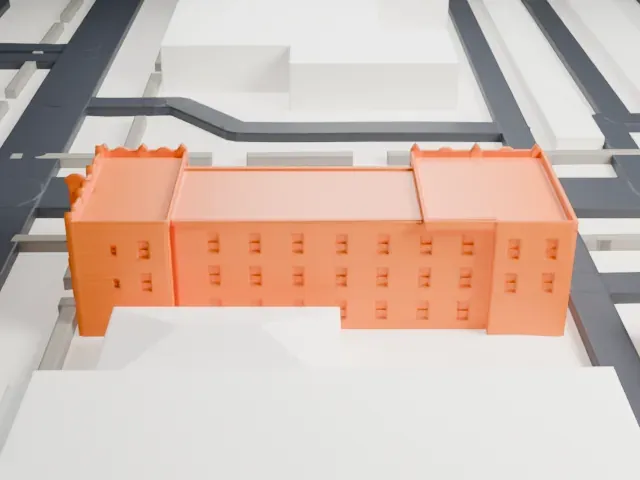 Windsor Hotel model, East view