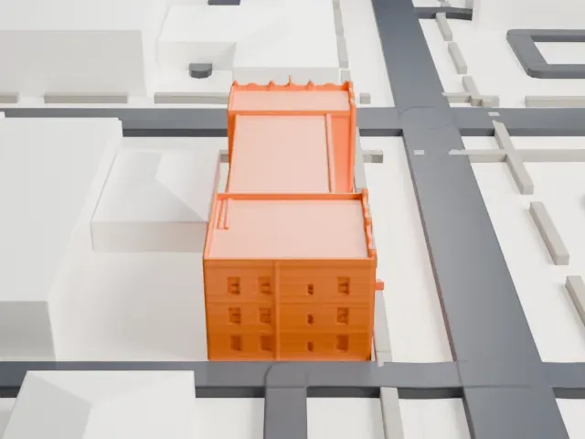 Windsor Hotel model, North view