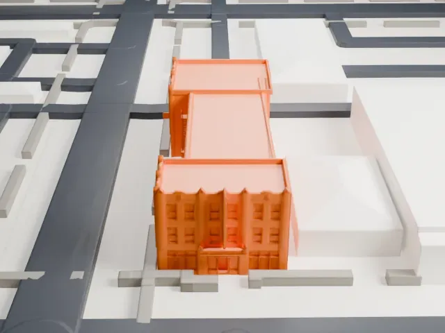 Windsor Hotel model, South view