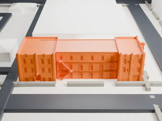 Windsor Hotel model, West view