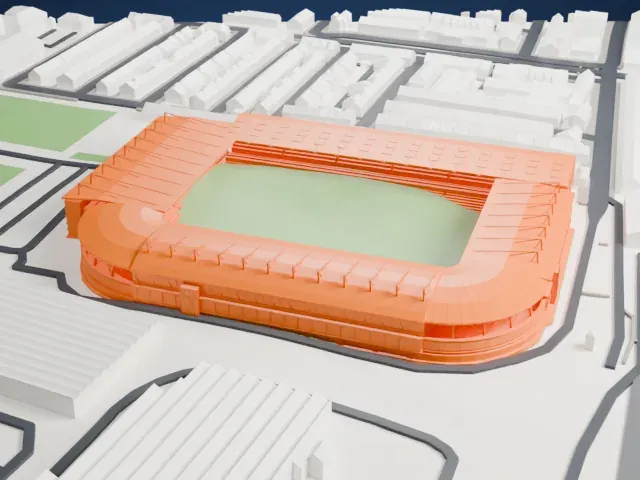 Windsor Park model, South view