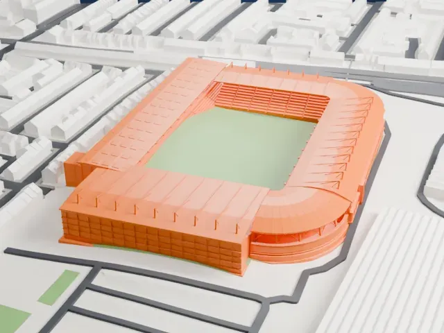 Windsor Park model, West view