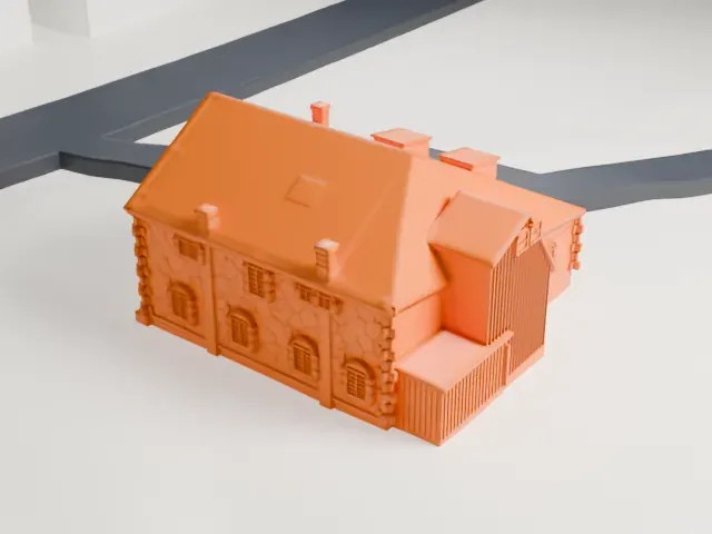 Woman's Club of Englewood model, East view