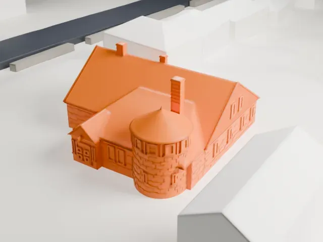 Woman's Club of Rutherford model, West view