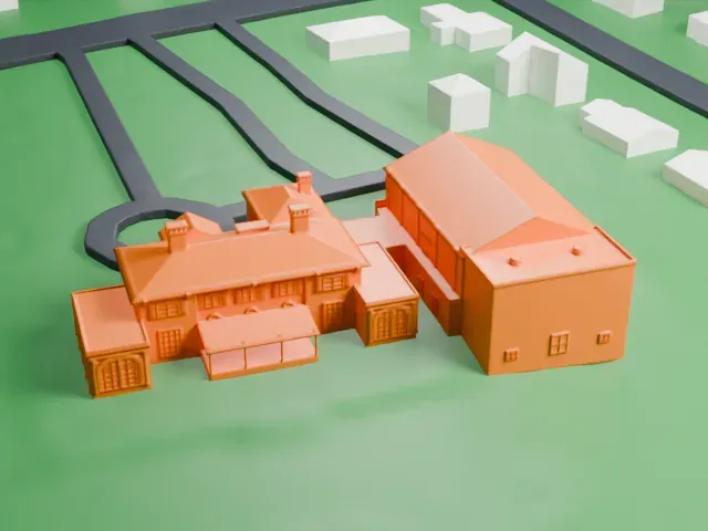 Woman's Club of White Plains model, South view