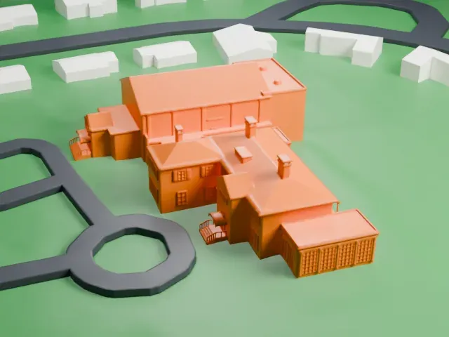 Woman's Club of White Plains model, West view
