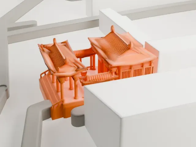 Wong Tai Sin Temple (Hong Kong) model, East view
