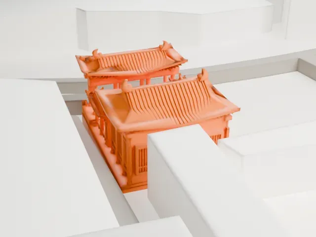 Wong Tai Sin Temple (Hong Kong) model, North view