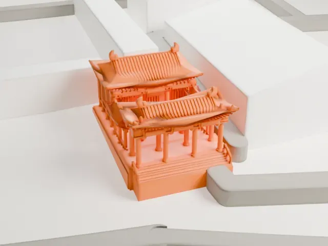 Wong Tai Sin Temple (Hong Kong) model, South view