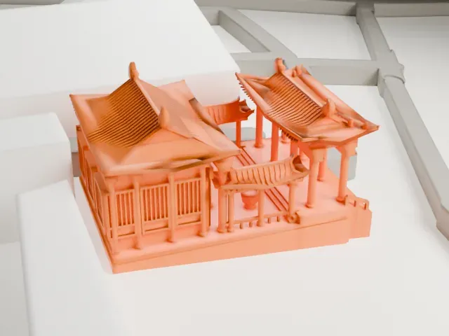 Wong Tai Sin Temple (Hong Kong) model, West view