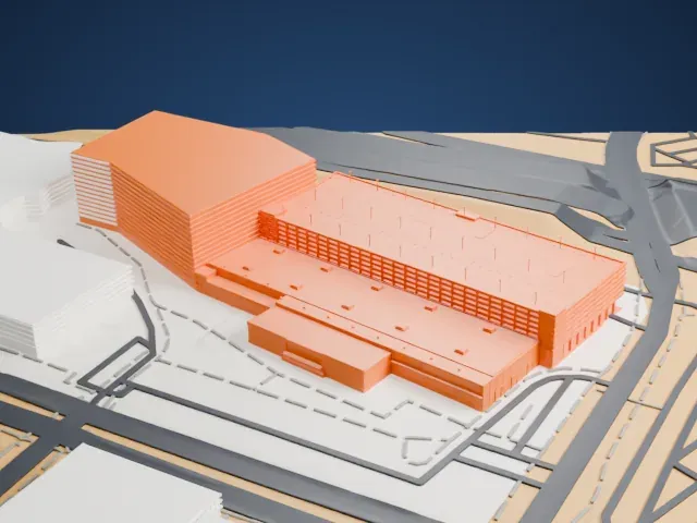 World Market Center Las Vegas - Expo and Garage model, East view