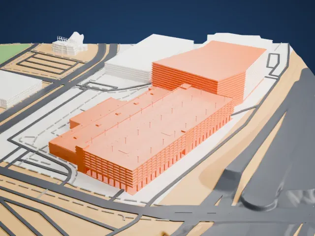 World Market Center Las Vegas - Expo and Garage model, North view