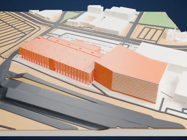 World Market Center Las Vegas - Expo and Garage model, West view