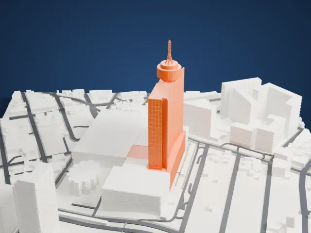 World Trade Center Mexico City model, East view
