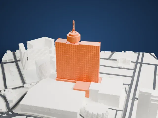 World Trade Center Mexico City model, South view