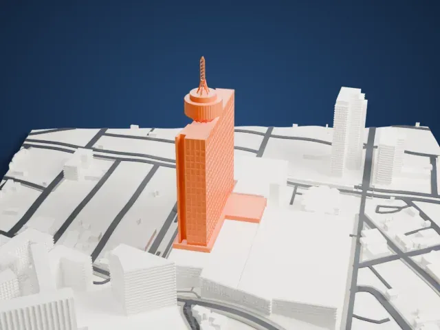 World Trade Center Mexico City model, West view