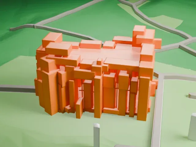 Wotruba Church model, North view