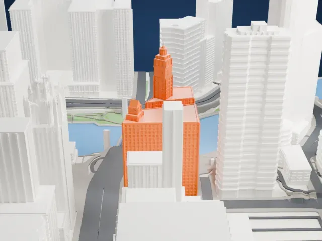 Wrigley Building model, North view