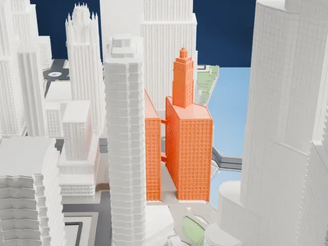Wrigley Building model, West view