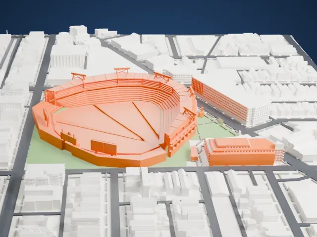 Wrigley Field model, North view