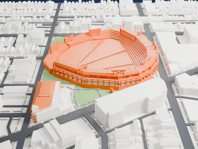 Wrigley Field model, West view