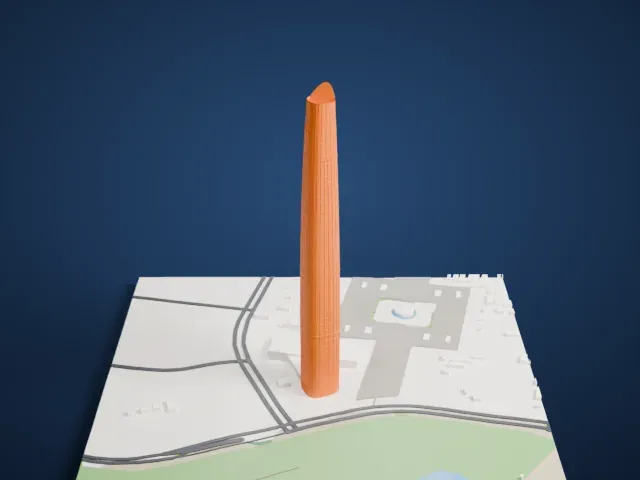 Wuhan Center model, South view
