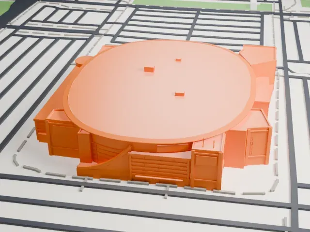 Xfinity Mobile Arena model, South view